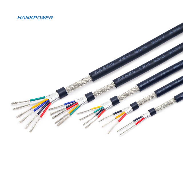 2464 2 3 4 5 6 8 10 Core 18 20 22 24 26 28 AWG Soft Multi-cores Control Cable Multi Stranded Braided Aluminum Foil Shield Wire