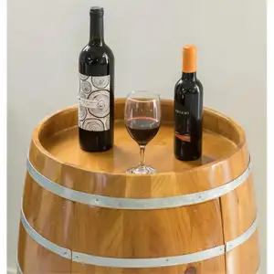 Armário de madeira para vinho em forma de barril, suporte de madeira com fechadura para bar, decorativo personalizado, com bar e pinho, marrom, para uso doméstico