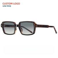 Lunettes de soleil tendance 2026, monture carrée rétro, protection UV, en acétate CP, lunettes de soleil haut de gamme