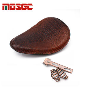 Siège de Moto Rétro en Cuir Crocodile de 3 Pouces, Support de Ressort en Diamant, pour Café Racer - Product Image 2