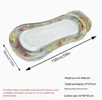 Hamac gonflable en maille PVC pliable, flotteur de piscine multicolore conçu pour adultes avec une charge maximale inférieure à 100 kg