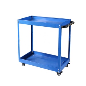 Carro de Herramientas Móvil de Metal de 3 Niveles para Trabajo Pesado, Carro de Servicio para Almacén con Ruedas y Mango - Product Image 6
