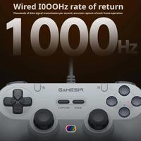 Manette Gamesir T3 Lite, effet Hall, taux de sondage de 1000 Hz, manette de jeu avec joystick pour PC/Steam/Switch, accessoires de jeu filaires