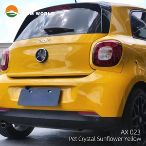 <span class=keywords><strong>Film</strong></span> d'emballage de voiture en cristal jaune, tournesol, noir, brillant, enveloppe vinylique pour voiture transparent, couleur bonbon - Product Image 4