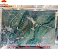 Table basse de luxe en quartzite et marbre vert Table à manger en pierre de Patagonie du Brésil polie sur mesure Mobilier de maison