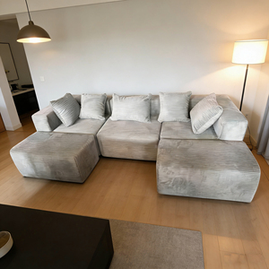 <strong>Luxury</strong> Modern <strong>L</strong>-<strong>Shape</strong> Sectional Sofa Set Canape Compression Modular Sofas Convertible Velvet Long Combination <strong>Couch</strong> for Living - Product Image 1