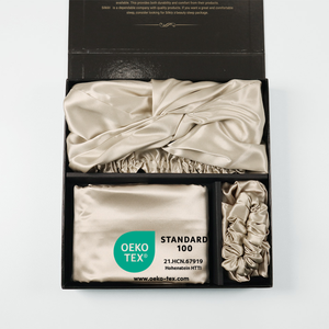 Chống vi khuẩn bán buôn tùy chỉnh 100% dâu tằm gối trường hợp và tóc nắp ca-pô Set Bao bì hộp - Product Image 2