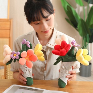 Figura de Muñeca en Maceta con Diseño Creativo de Planta y Flor, Bonita y Divertida, Ramo de Flores de <span class=keywords><strong>Dibujos</strong></span> <span class=keywords><strong>Animados</strong></span>, Adorno de Decoración para el Hogar, Juguete de Peluche - Product Image 2