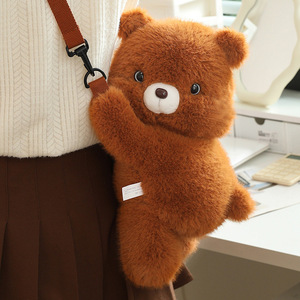 Factory Price Cute Animal Crossbody Shoulder <strong>Bag</strong> Super Soft Plush Toy Custom Backpack Hanging Fox Dog <strong>Panda</strong> - Product Image 4