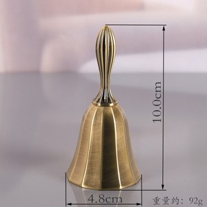 Campana de Mano de Metal Bronce Antiguo para Restaurante, Bar, Mostrador, Decoración del Hogar, Campana de Llamada para <span class=keywords><strong>Cena</strong></span>, Campana de Viento para Jardín - Product Image 3