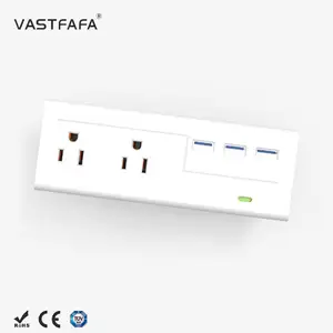 Vastfafa Industriële Multi Brandwerende Verlenging Socket Reisadapter Met 3 Usb Type-C