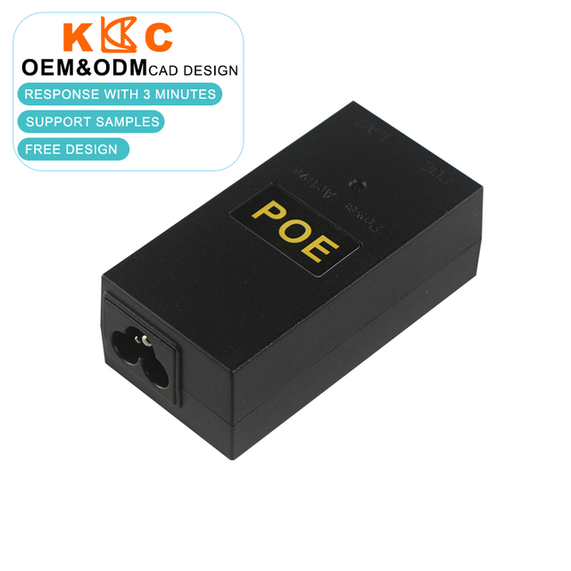48V 0.5A Rj45 Jacks 100Mbps PoE Adapter Power Injection Module Wireless Ethernet Poe Injector 48V