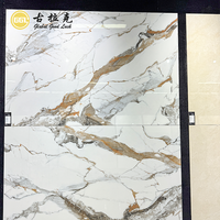 Design de luxe aspect marbre poli travertin or carrelage en porcelaine pour mur sol fond cuisine salle de bain douche escaliers