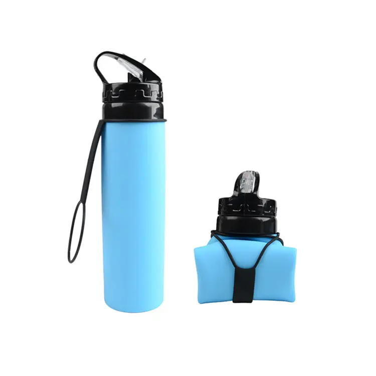 Hot Sale Silicone Foldable Collapsible Sports Water Bottle for Wholesale