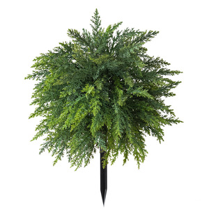 Buisson artificiel vert en faux cèdre résistant aux intempéries pour l'aménagement paysager des jardins, des patios et des allées - Product Image 1