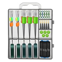 Kit de pêche à la ligne coulissante pour la pêche en roche et à la leurre, avec flotteur coulissant, perles d'arrêt Space Beans et nœuds en coton – Accessoires de pêche