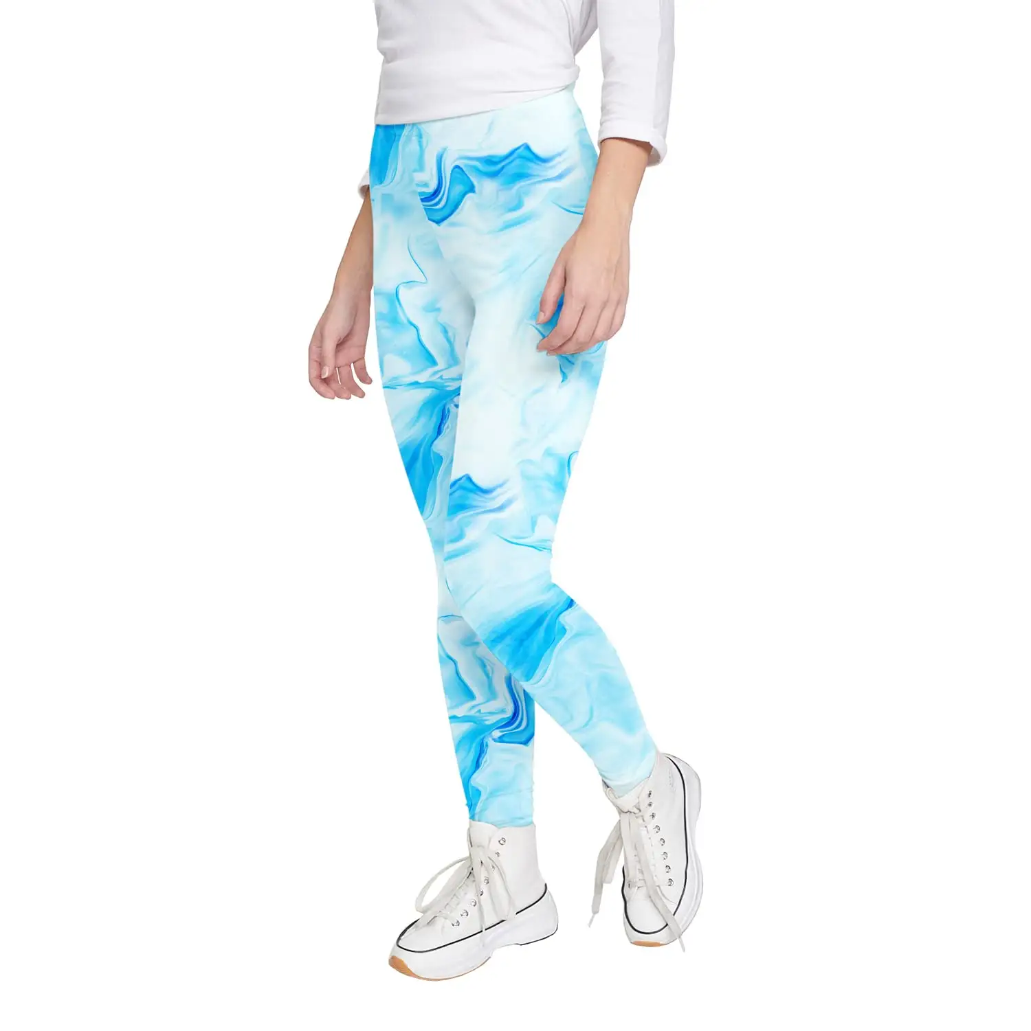 Dropshipping çok renkli tasarım baskı Yoga pantolon toptan sıcak satmak çocuk uzun Yoga pantolon çalışan çocuk tayt için uygun