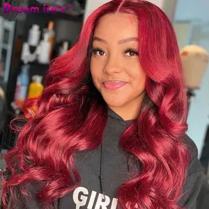 Dream ices 40 Inch Brazilian 360 Full Lace Front Wigs Vendor 13X6 Hd Lace Frontal Wigs For Black Women Raw Indian Peruvian Human
