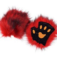 Offre Spéciale : Kit de Cosplay Renard Artificiel – Bandeau, Queue, Pattes en Peluche, Gants et Crocs d'Animaux pour Halloween et Fêtes Costumées