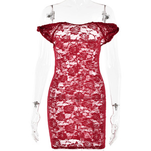 Vestido de Mujer con Encaje y Aberturas, Camisola Sexy, Falda Corta, Nuevo y en Oferta - Product Image 6