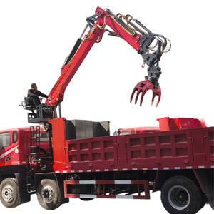 Équipement de levage 1,5 tonne 8m Grue à grappin hydraulique montée sur <span class=keywords><strong>camion</strong></span> 360° °   Grappin rotatif pour la manutention de <span class=keywords><strong>ferraille</strong></span> et d'acier - Product Image 2