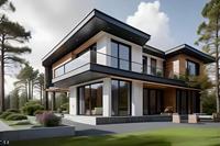 Maison de rêve, villa modulaire personnalisée, norme européenne moderne, préfabriquée, 2 étages, structure en acier, résistante au feu, anti-sismique, sécurisée
