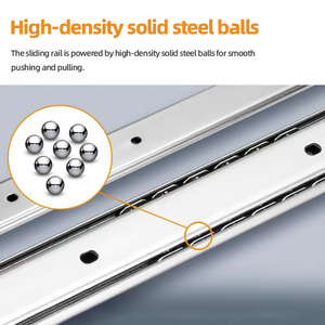 Yenuo 27Mm 304 Roestvrijstalen Schuifrail Met 3 Secties-Hoogtemp-Resistente Pull-Out Lineaire Geleiderail - Product Image 5