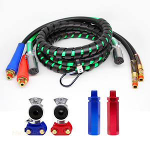 Us 15ft <strong>3</strong> in 1 ABS &amp; Power Air Line Hose Kit Wrap <strong>7</strong> <strong>Way</strong> Electric Line Pvc/tuv Air Lines for Tractor Trailer Semi Truck <strong>Parts</strong> - Product Image 1