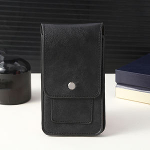 Pochette de téléphone portable en cuir PU de haute qualité avec fentes pour cartes téléphone taille sac étui ceinture Clip couverture pour iPhone pour <span class=keywords><strong>Samsung</strong></span> - Product Image 5