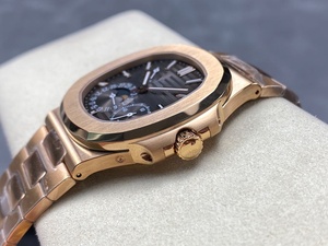 Montre chronographe multifonctionnelle à phases lunaires, montre-bracelet ovale en or rose avec aiguilles lumineuses, montre de sport étanche - Product Image 2