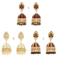 Vintage Indian Drop Earrings Chandelier Earrings Gypsy Tribal Beaded Fashion Jewelry