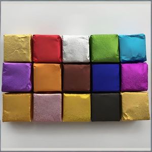 กระดาษห่อขนมแบบทำมือแพ็คอลูมิเนียมฟอยล์สีสันสดใสแบบ10xcm - Product Image 5