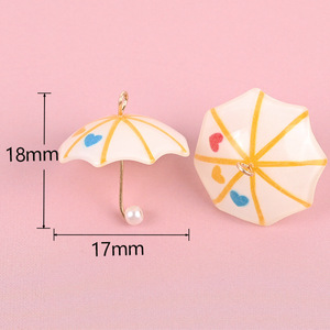 Pendientes de Resina con Diseño de Paraguas Miniatura Kawaii para el Verano - Product Image 6