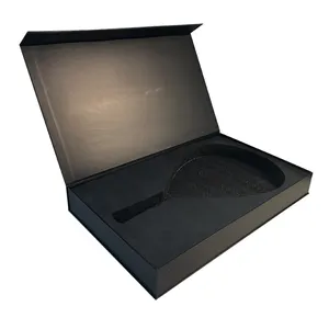 Emballage magnétique en carton rigide de haute qualité, boîte de raquette de tennis avec plateau en mousse