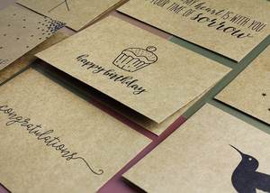 Nouveau produit Myway, cartes de vœux personnalisées avec logo, cartes d'invitation de <span class=keywords><strong>mariage</strong></span>, papier kraft, carte de vœux personnalisée - Product Image 4