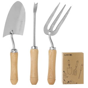 Outils de jardin professionnels Gartol K721, pelle, bêche et <span class=keywords><strong>râteau</strong></span> en acier, 3 en 1, pour usage domestique, ensemble d'outils de jardin manuels - Product Image 2