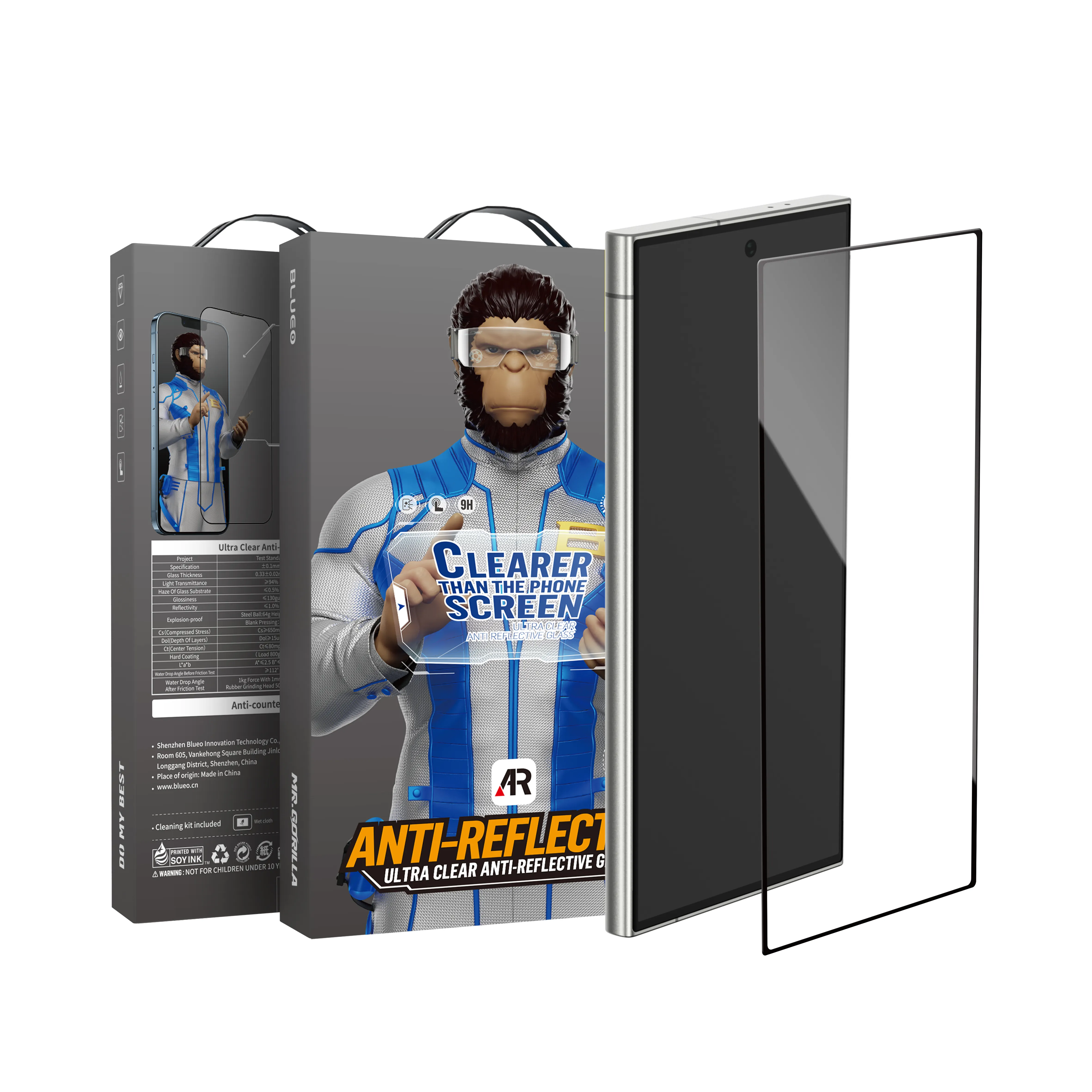 Blueo Ultra Heldere 3d Hd Anti-Reflecterende Ar Volledige Dekking Mobiele Telefoon Schermbeschermer Gehard Glas Voor Samsung S24 Ultra