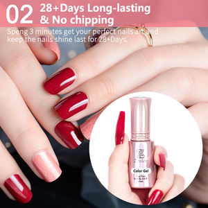 Qshy Private Label Losweken Uv/Led 120 Kleur Hars Reflecterende Base Coat + Kleur Gel + Gehard Verdoezeld top Coat Gel Nagellak Kit - Product Image 3