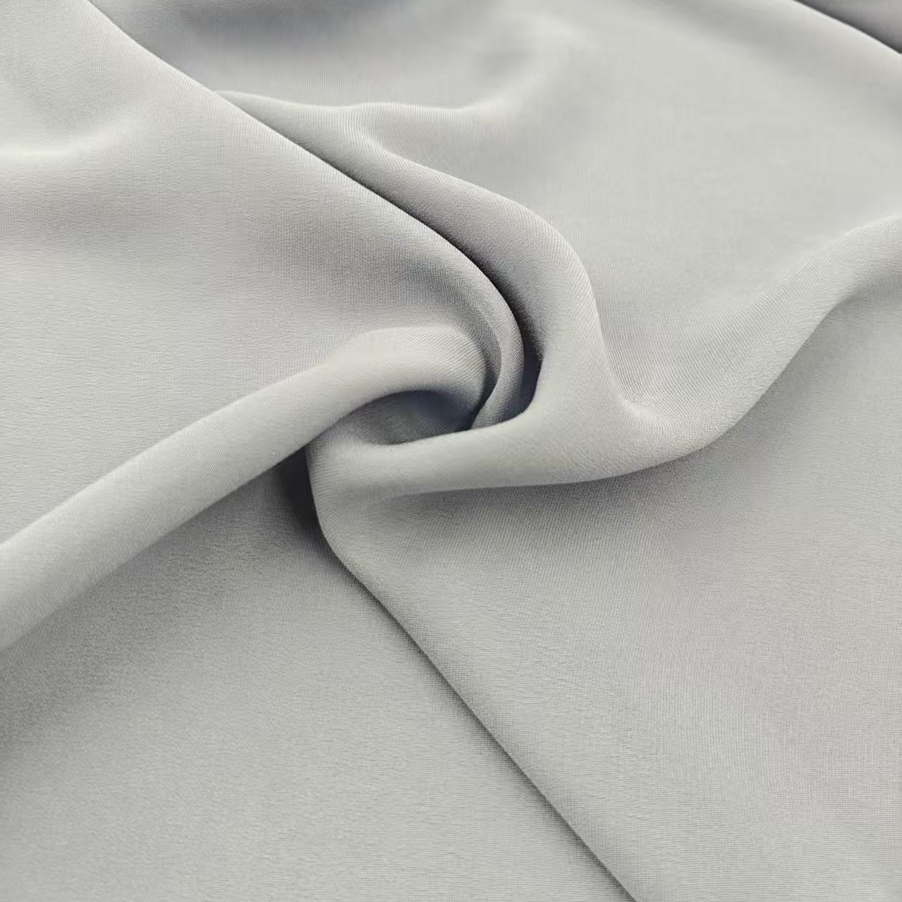 High Quality 100% Viscose 50D Double-Layer Georgette Fabric Plain Style Wrinkle Resistant Breathable Medium Weight Garment for