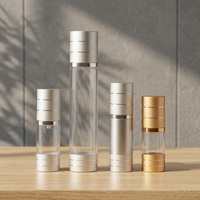 Flacon vide personnalisable en plastique mat dépoli sans air pour cosmétiques, emballage de beauté, soins de la peau 15ml/30ml/100ml