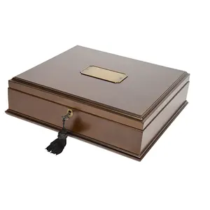 Large Romeo Memory Souvenir Box Mahogany Finished Photo Album CD DVD USB And Other Valuables Wooden Storage Box