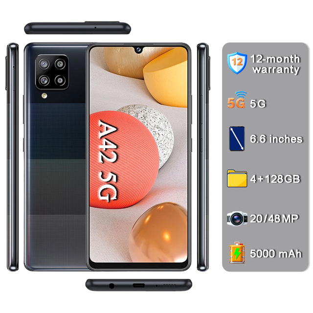 Wholesale 100% Original Mobile Phones A42 128GB [48MP Camera] [Dual SIM Card] Unlocked Global Version 5G Smartphone SM-A426