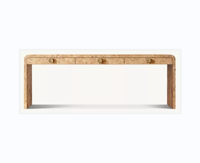 Retail Customize Vintage Furniture Burl Wood Vanity Console Table  With Drawers Luxury Modern Furniture