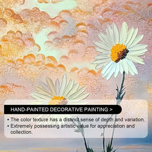 Nuevo Producto: Cuadro Decorativo de Lujo con Diseño de <span class=keywords><strong>Margaritas</strong></span>, Hecho a Mano, Textura Floral, Arte para Pared, Decoración del Hogar - Product Image 5