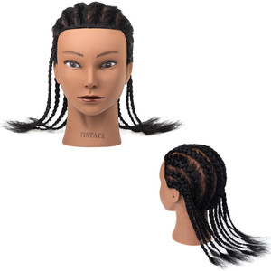 100% cabeza de Maniquí de <span class=keywords><strong>pelo</strong></span> Real <span class=keywords><strong>muñeca</strong></span> de cosmetología 18-22 <span class=keywords><strong>Afro</strong></span> esponjoso rizado recto texturizado cosmetología escuela de belleza - Product Image 6