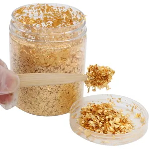 Kinno 1gram/bottle 24K 99.9% True gold flake medium for serum perfume skin care food cake decoration genuine edible gold flake
