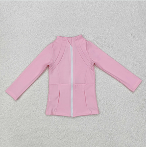 Veste de yoga à manches longues pour bébés filles avec poches zippées - Product Image 5