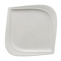 Besta Blanc Logo personnalisé Design Restaurant Vaisselle en porcelaine Ensemble d'assiettes plates pour hôtel