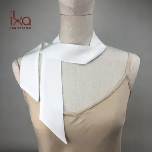 100% Silk Thick Crepe De Chine Natural White Silk Ribbon Scarf for Painting and Dyeing