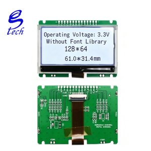 128*64 COG จอแสดงผล LCD อินเทอร์เฟซแบบอนุกรม SPI แบบขนาน ST7565R ไดร์เวอร์โมดูล LCD แรงดันไฟฟ้าในการทำงาน 3.3V - Product Image 3